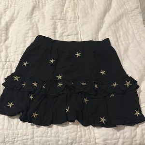 Storia gold embroidered black game day skirt